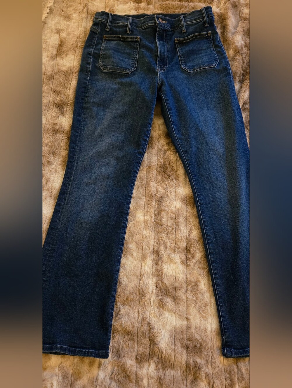 MOTHER The Patch Pocket Finisher Flood Jeans Size 31